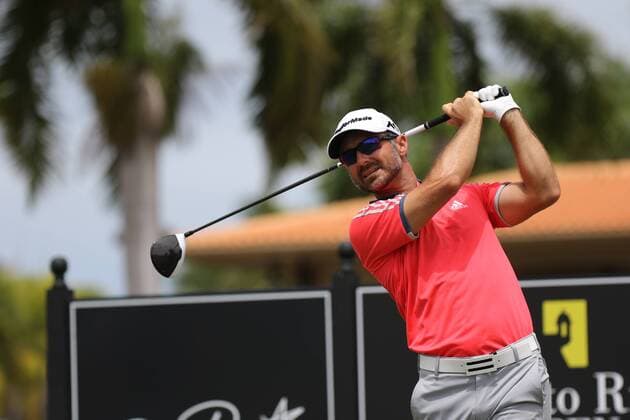 26 March 2016: Trevor Immelman drives from the first hole in the third round of the Puerto Rico Open, in Rio Grande, PR (Photo by Bradley Rex Icon Sportswire) GOLF: MAR 26 PGA Golf Herren - Puerto Rico Open - Third Round Icon16032433 EDITORIAL USE ONLY