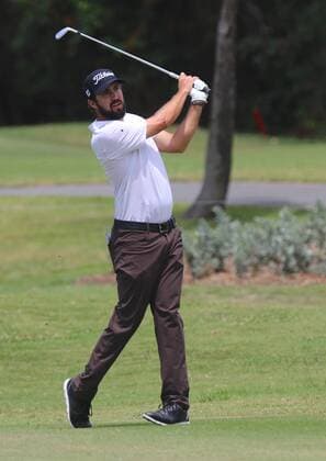 26 March 2016: Mark Hubbard hits from the fairway in the third round of the Puerto Rico Open, in Rio Grande, PR (Photo by Bradley Rex Icon Sportswire) GOLF: MAR 26 PGA Golf Herren - Puerto Rico Open - Third Round Icon1603245 EDITORIAL USE ONLY