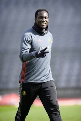 Lukaku Romelu forward of Belgium laughing FOOTBALL : Belgique - Entrainement et conference de presse - Bruxelles - 27 03 2016 Photonews Panoramic 