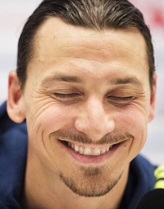 Bilder des Tages - SPORT Fußball, Zlatan Ibrahimovic - PK Nationalteam Schweden 160327 Zlatan Ibrahimovic under en presskonferens efter Sveriges fotbollslandslags träning den 27 mars 2016 i Stockholm.  Copyright: JOELxMARKLUND BB160327JM046