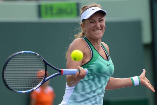 March 27, 2016 - Miami, Florida, United States - VICTORIA AZARENKA in action in her match vs. M. Linette at the Miami Open Tennis 2016 - Miami Open - Day 7 - ZUMAl132