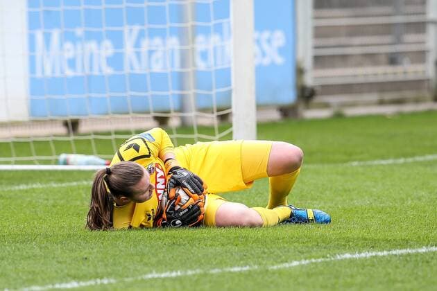 Leverkusen vl. Lena Nuding (Torwart, Torhueter, Torhueterin, Keeper, Koeln, 1) , Bayer 04 Leverkusen - 1. FC Koeln, Fussball, Damen, Frauen, Allianz Frauen-Bundesliga, Spieltag 17, 27.03.2016 Copyright: Horn Eibner-Pressefoto EP_BHN