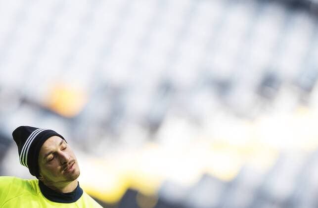 160328 Zlatan Ibrahimovic - Training Nationalteam Schweden, 28.03.2016 in Stockholm.  Copyright: JOELxMARKLUND BB160328JM034