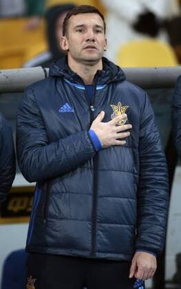 March 28, 2016 - Assistant to the head coach of Ukraine s national team Nationalteam Andriy Shevchenko reacts during the friendly football match between Ukraine and Wales at the Olympiysky stadium in Kiev, Ukraine on March 28, 2016. The friendly football match between Ukraine and Wales - ZUMAs334