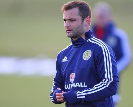FuÃŸball, Training Nationalteam Schottland 28.03.2016. Mar Hall, Glasgow, Scotland. International Football Scotland Training and Media Event. Shaun Maloney xGeorgariouxVagelisx  ActionPlus11723102