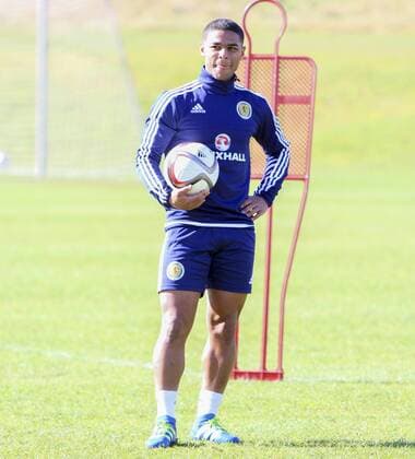 FuÃŸball, Training Nationalteam Schottland 28.03.2016. Mar Hall, Glasgow, Scotland. International Football Scotland Training and Media Event. Liam Bridcutt xGeorgariouxVagelisx  ActionPlus11723111