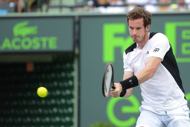 March 28, 2016 - Miami, Florida, United States - ANDY MURRAY in action during his match vs. G. Dimitrov at the Miami Open Tennis 2016 - Miami Open - Day 8 - ZUMAl132