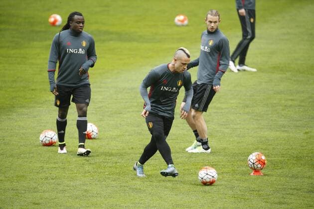 Fußball, Training Nationalteam Belgien in Leiria Radja Nainggolan of Belgium during the training session t FOOTBALL : Belgique - Entrainement et conference de presse - Leiria - 28 03 2016 Photonews Panoramic 
