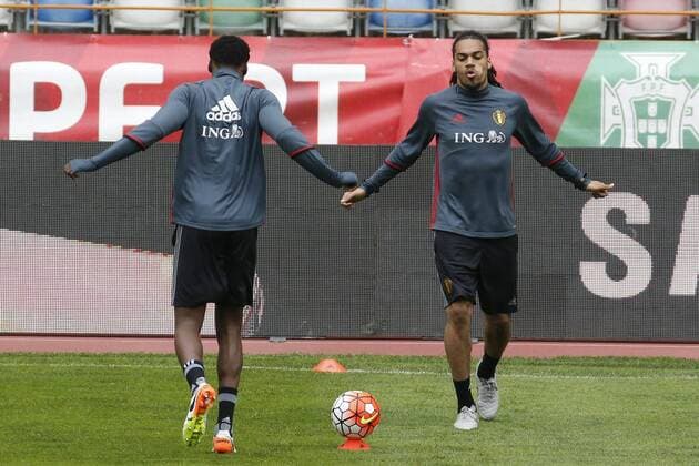 Fußball, Training Nationalteam Belgien in Leiria Jason Denayer of Belgium during the training session t FOOTBALL : Belgique - Entrainement et conference de presse - Leiria - 28 03 2016 Photonews Panoramic 