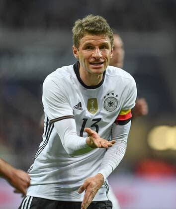 Fußball, Länderspiel, Deutschland - Italien FUSSBALL INTERNATIONAL TESTSPIEL IN DER ALLIANZ ARENA MUENCHEN Deutschland - Italien 29.03.2016 Thomas Mueller (Deutschland) 