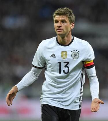 Fußball, Länderspiel, Deutschland - Italien FUSSBALL INTERNATIONAL TESTSPIEL IN DER ALLIANZ ARENA MUENCHEN Deutschland - Italien 29.03.2016 Thomas Mueller (Deutschland) 
