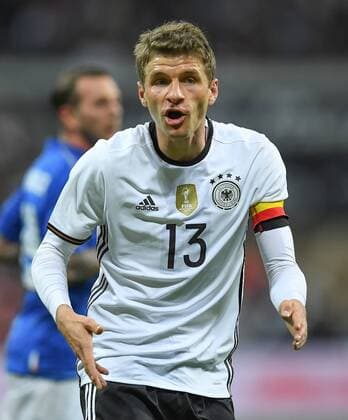 Fußball, Länderspiel, Deutschland - Italien FUSSBALL INTERNATIONAL TESTSPIEL IN DER ALLIANZ ARENA MUENCHEN Deutschland - Italien 29.03.2016 Thomas Mueller (Deutschland) 