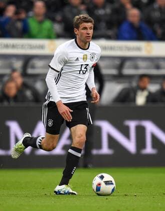 Fußball, Länderspiel, Deutschland - Italien FUSSBALL INTERNATIONAL TESTSPIEL IN DER ALLIANZ ARENA MUENCHEN Deutschland - Italien 29.03.2016 Thomas Mueller (Deutschland) 