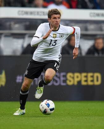 Fußball, Länderspiel, Deutschland - Italien FUSSBALL INTERNATIONAL TESTSPIEL IN DER ALLIANZ ARENA MUENCHEN Deutschland - Italien 29.03.2016 Thomas Mueller (Deutschland) 