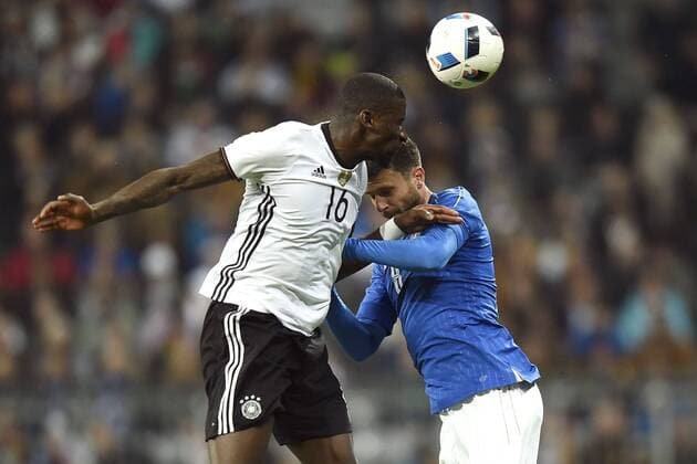 Fußball, Länderspiel, Deutschland - Italien München 29 03 2016 - Länderspiel Nationalmannschaft DFB Fussball Deutschland vs Italien foto DanielexBuffa Image Thiago Motta-Antonio Rudiger 
