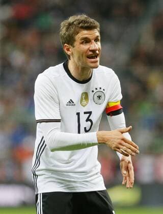 München , Fußball Länderspiel Deutschland vs. Italien , Thomas Müller ( GER )