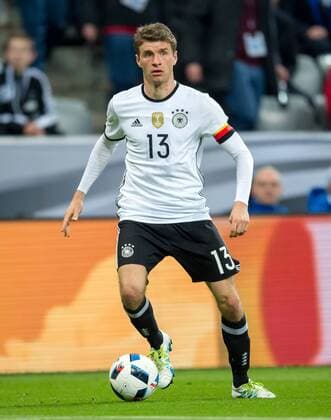 29. Maerz 2016: Muenchen, Allianz Arena: Fussball Testspiel: Deutschland - Italien: Thomas Mueller (Deutschland)l.