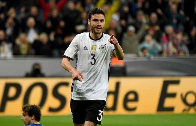 29.03.2016, xjhx, Fussball Testspiel, Deutschland - Italien, emspor v.l. Jonas Hector (Deutsche Fussball Nationalmannschaft DFB) Torjubel, Goal celebration, celebrate the goal zum 3:0