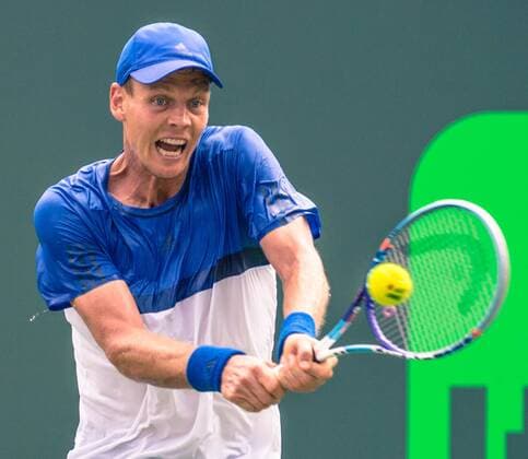 March 29, 2016: Tomas Berdych (CZE) defeats Richard Gasquet (FRA) 6-4, 3-6, 7-5, at the Miami Open being played at Crandon Park Tennis Center in Miami, Key Biscayne, Florida. Ã‚Â© TENNIS 2016: Miami Open MAR 29 - ZUMAc04_