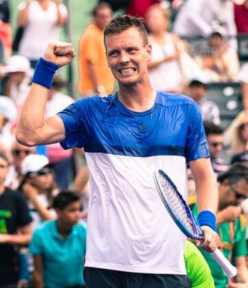 March 29, 2016: Tomas Berdych (CZE) celebrates after winning at the Miami Open being played at Crandon Park Tennis Center in Miami, Key Biscayne, Florida. Ã‚Â© TENNIS 2016: Miami Open MAR 29 - ZUMAc04_