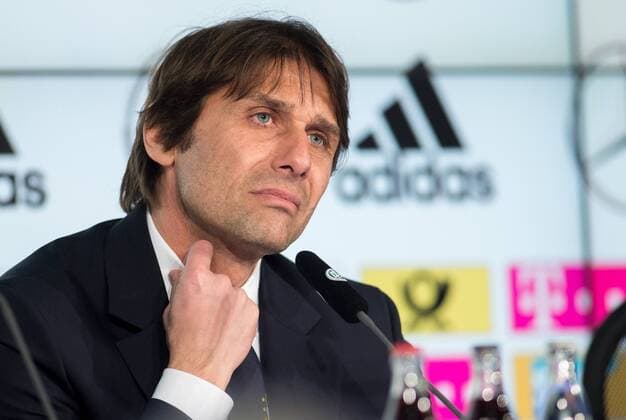 Muenchen Trainer Antonio Conte (ITA) bei der Pressekonferenz nach dem Freundschaftsspiel zwischen Deutschland und Italien am 29.03.2016, Copyright: Schueler Eibner-Pressefoto EP_JSE