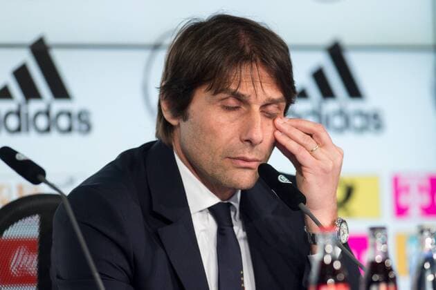 Muenchen Trainer Antonio Conte (ITA) bei der Pressekonferenz nach dem Freundschaftsspiel zwischen Deutschland und Italien am 29.03.2016, Copyright: Schueler Eibner-Pressefoto EP_JSE