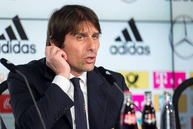 Muenchen Trainer Antonio Conte (ITA) bei der Pressekonferenz nach dem Freundschaftsspiel zwischen Deutschland und Italien am 29.03.2016, Copyright: Schueler Eibner-Pressefoto EP_JSE