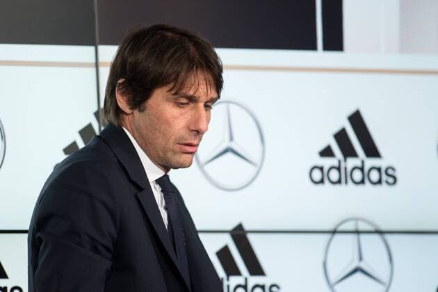 Muenchen Trainer Antonio Conte (ITA) bei der Pressekonferenz nach dem Freundschaftsspiel zwischen Deutschland und Italien am 29.03.2016, Copyright: Schueler Eibner-Pressefoto EP_JSE