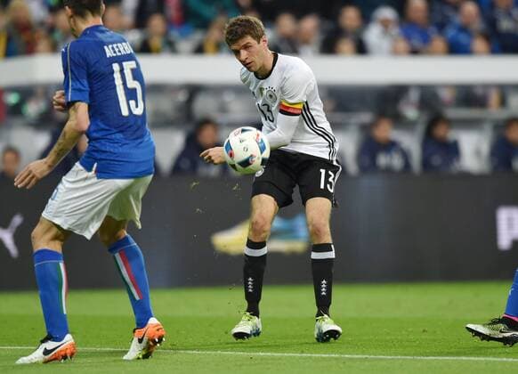 29.03.2016, Fussball Laenderspiel in Muenchen, Deutschland - Italien 4:1, Thomas Mueller, Thomas Müller (Deutschland)