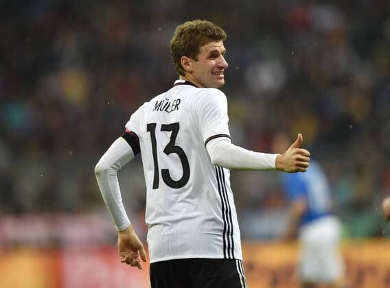 29.03.2016, Fussball Laenderspiel in Muenchen, Deutschland - Italien 4:1, Thomas Mueller, Thomas Müller (Deutschland)