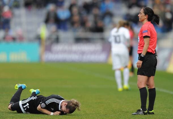 30.03.2016, xmhx, Fussball UEFA Women s Champions League, Frauenfußball, 1.FFC Frankfurt - FC Rosengard, emspor, v.l. Simone Laudehr (1. FFC Frankfurt)
