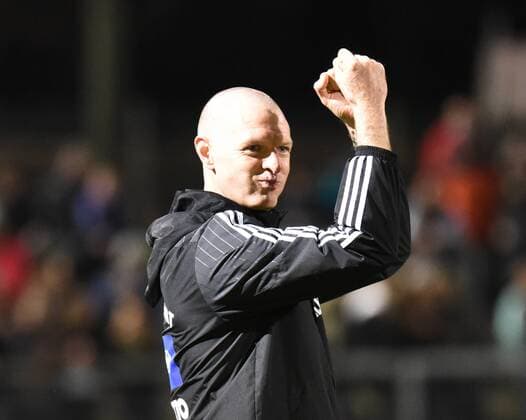 30.03.2016, xblx, Fussball UEFA WomenÕs Champions League, 1.FFC Frankfurt - FC Rosengard, emspor, v.l. Trainer Matt Ross (1.FFC Frankfurt), feiert den Sieg