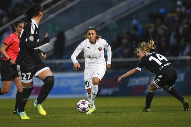Frankfurt Marta Viera da Silva (Marta) (FC Rosengard, 10), rechts Jackie Groenen (FFC, 14) Copyright: Roskaritzx Eibner-Pressefoto EP_rrz