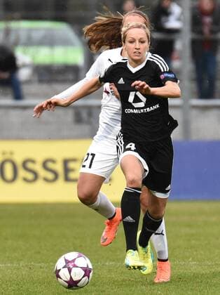 30.03.2016, xblx, Fussball UEFA Women s Champions League, 1.FFC Frankfurt - FC Rosengard, emspor, v.l. Kathrin Hendrich (1.FFC Frankfurt), FREISTELLER