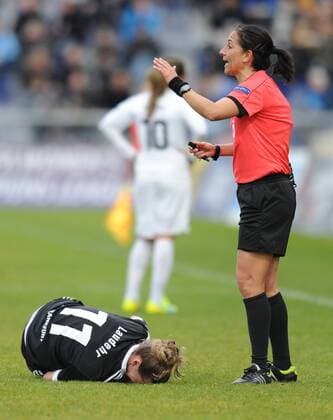 30.03.2016, xmhx, Fussball UEFA Women s Champions League, 1.FFC Frankfurt - FC Rosengard, emspor, v.l. Simone Laudehr (1. FFC Frankfurt)