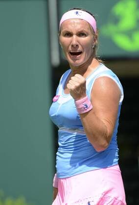 March 31, 2016 - Miami, Florida, United States - SVETLANA KUZNETSOVA reacts during her semifinal match vs. T. Bacsinszky at the Miami Open Tennis 2016 - Miami Open - Day 11 - ZUMAl132