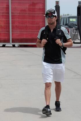 FORMULA 1 - Bahrain GP SAKHIR,BAHRAIN,01.APR.16 - MOTORSPORTS, FORMULA 1 - FIA World Championship WM Weltmeisterschaft Grand Prix of Bahrain, Bahrain International Circuit, free practice. Image shows Sergio Perez (MEX Force India). GEPAxpictures xFritzxMueller