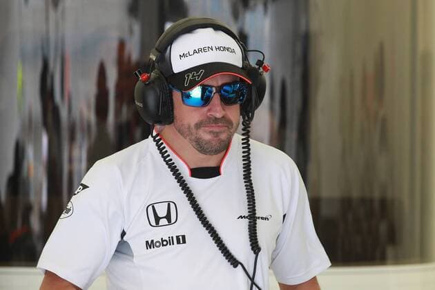 Spanish Fernando Alonso of McLaren-Honda pictured as spectator during the free practice ahead of the Formula 1 Bahrain Grand Prix race in Sakhir, Bahrain, Friday 01 April 2016. GEORGESxDExCOSTER  x04823916x