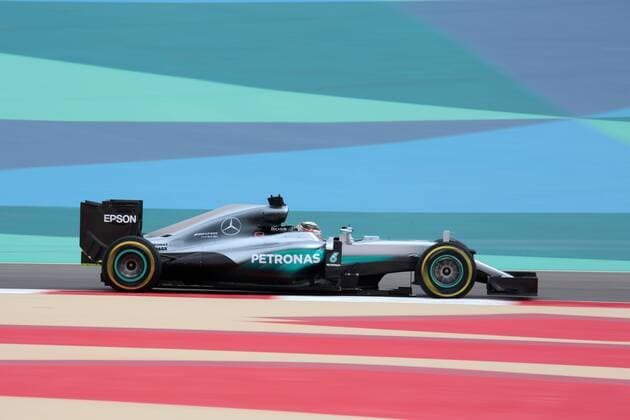 FORMULA 1 - Bahrain GP SAKHIR,BAHRAIN,01.APR.16 - MOTORSPORTS, FORMULA 1 - FIA World Championship WM Weltmeisterschaft Grand Prix of Bahrain, Bahrain International Circuit, free practice. Image shows Lewis Hamilton (GBR Mercedes GP). GEPAxpictures xFritzxMueller