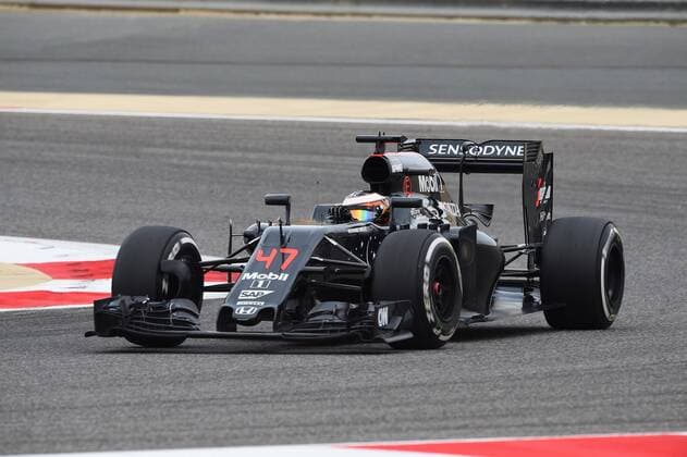 Stoffel Vandoorne, McLaren Honda, formula 1 GP, Bahrain in Manama Shakir 01.04.2016 Photo:mspb Jerry Andre Stoffel Vandoorne, formula 1 GP, Bahrain