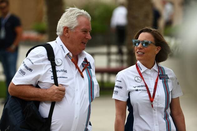 Bahrain Grand Prix, Sakhir 31 March - 03 April 2016 01.04.2016 - Pat Symonds (GBR) Williams Chief Technical Officer. and Claire Williams (GBR) Williams Deputy Team Principal. 