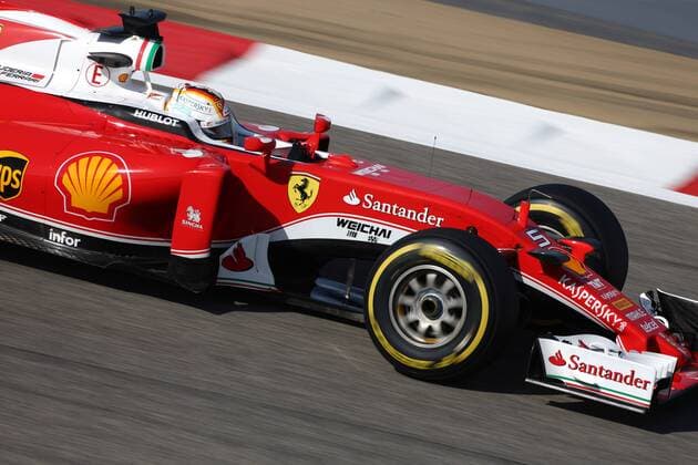 Formel 1, GP Bahrain Bahrain Grand Prix, Sakhir 31 March - 03 April 2016 02.04.2016 - Free Practice 3, Sebastian Vettel (GER) Scuderia Ferrari SF16-H 