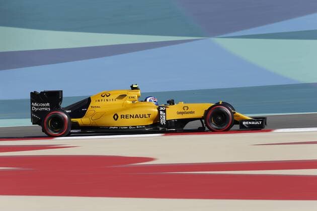 Formel 1, GP Bahrain Motorsports: FIA Formula One World Championship WM Weltmeisterschaft 2016, Grand Prix of Bahrain, 30 Jolyon Palmer (GBR, Renault Formula 1 Team), xHOCHxZWEIx