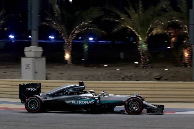 FORMULA 1 - Bahrain GP SAKHIR,BAHRAIN,02.APR.16 - MOTORSPORTS, FORMULA 1 - FIA World Championship WM Weltmeisterschaft Grand Prix of Bahrain, Bahrain International Circuit, practice and qualifying. Image shows Lewis Hamilton (GBR Mercedes GP). GEPAxpictures xFritzxMueller