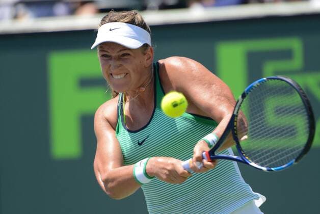 April 2, 2016 - Miami, Florida, United States - VICTORIA AZARENKA in action in her finals match vs. S. Kuznetsova at the Miami Open Tennis 2016 - Miami Open - Day 13 - ZUMAl132