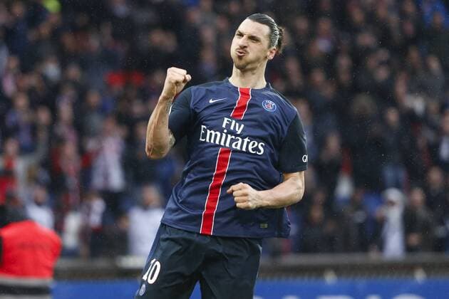 Zlatan Ibrahimovic (psg) inscrit un nouveau but, joie FOOTBALL : Paris st Germain vs OGC Nice - Ligue 1 - 02 04 2016 StephaneAllaman Panoramic 