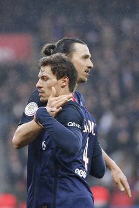 Zlatan Ibrahimovic (psg), Benjamin Stambouli (psg) FOOTBALL : Paris st Germain vs OGC Nice - Ligue 1 - 02 04 2016 StephaneAllaman Panoramic 