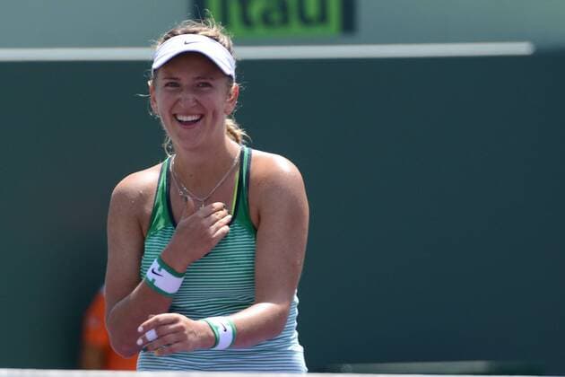 April 2, 2016 - Miami, Florida, United States - VICTORIA AZARENKA celebrates winning the Miami Open Tennis 2016 - Miami Open - Day 13 - ZUMAl132