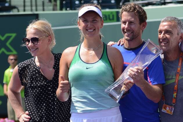 April 2, 2016 - Miami, Florida, United States - VICTORIA AZARENKA and her trophy after winning the Miami Open Tennis 2016 - Miami Open - Day 13 - ZUMAl132