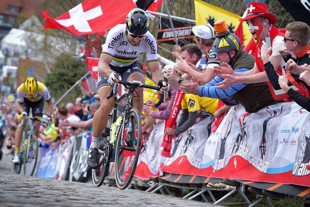 Bilder des Tages - Sport Slovakian world champion Peter Sagan of Tinkoff on the Paterberg during the 100th edition of the Ronde van Vlaanderen - Tour des Flandres - Tour of Flanders one day cycling race, 255km from Zedelgem to Oudenaarde, Sunday 03 April 2016. DAVIDxSTOCKMAN  x04825596x